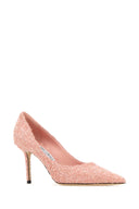 Jimmy Choo Pink Tweed Love Pumps