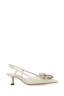 Jimmy Choo Ivory Nappa Leather Mimmi Pumps
