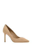 Jimmy Choo Beige Suede Romy 85 Pumps