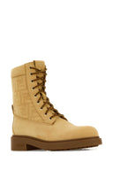 Fendi Beige Nubuck Fendi Fili Ankle Boots