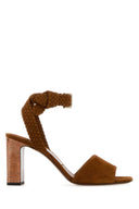Jimmy Choo Caramel Suede Rori 85 Sandals