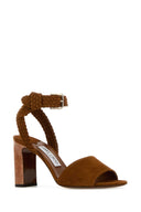 Jimmy Choo Caramel Suede Rori 85 Sandals