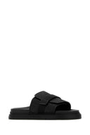 Fendi Black Fabric Chunky Slippers