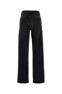 Seven For All Mankind Black Stretch Denim Stovepipe Jeans