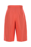 Agnona Coral Wool Blend Bermuda Shorts
