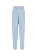 Agnona Pastel Light Blue Linen Pant