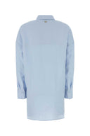 Agnona Pastel Light Blue Linen Shirt