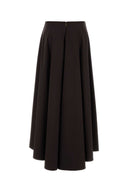 Agnona Brown Stretch Poplin Skirt