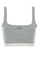 Entire Studios Grey Stretch Cotton Crop Top