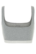 Entire Studios Grey Stretch Cotton Crop Top