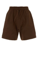 Entire Studios Chocolate Cotton Bermuda Shorts
