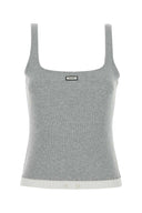 Entire Studios Grey Stretch Cotton Tank Top