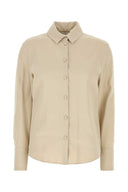 Max Mara Sand Linen Blend Badesse Shirt