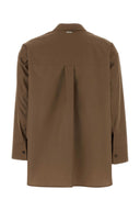 S Maxmara Brown Poplin Mali Shirt