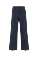 S Maxmara Blue Chambray Abete Pant