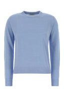 S Maxmara Powder Blue Linen Fervore Sweater
