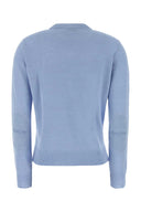 S Maxmara Powder Blue Linen Fervore Sweater