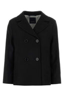 S Maxmara Black Stretch Linen Blend Marco Blazer