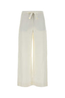 S Maxmara White Linen Amedea Pant
