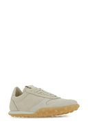 Jil Sander Sand Canvas And Suede Moon Sneakers