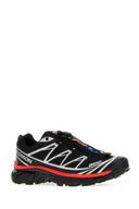 Salomon Black Fabric And Rubber Xt 6 Sneakers