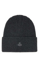 Isabel Marant Charcoal Stretch Cotton Blend Mayers Beanie Hat