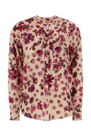 Isabel Marant Printed Stretch Silk Rusak Shirt