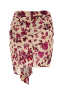 Isabel Marant Printed Stretch Silk Ovia Mini Skirt