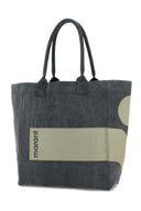 Isabel Marant Melange Grey Cotton Yenky Shopping Bag