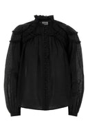 Isabel Marant Etoile Black Cotton Blend Christa Shirt