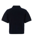Isabel Marant Etoile Midnight Blue Cotton Blend Althea Polo Shirt