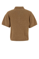 Isabel Marant Etoile Biscuit Cotton Blend Althea Polo Shirt