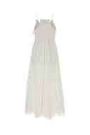 Isabel Marant Etoile White Cotton Blend Vasma Dress