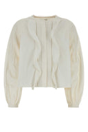 Isabel Marant Ivory Cotton Cubraly Blouse