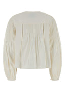Isabel Marant Ivory Cotton Cubraly Blouse