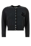 Isabel Marant Etoile Charcoal Cotton Blend Lona Cardigan