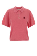 Isabel Marant Etoile Pink Cotton Blend Althea Polo Shirt