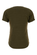 Isabel Marant Etoile Army Green Linen Koldia T Shirt