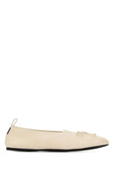 Miu Miu Ivory Nappa Ballerinas