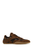 Miu Miu Brown Suede And Mesh Sneakers