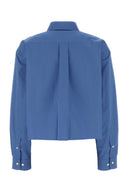 Miu Miu Cerulean Blue Poplin Oversize Shirt
