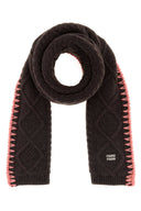 Miu Miu Dark Brown Wool Blend Scarf