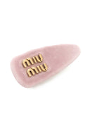 Miu Miu Pink Velvet Hair Clip
