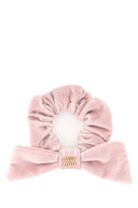 Aksamitna scrunchie Miu Miu w kolorze różowym