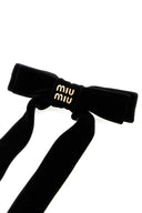Miu Miu Black Velvet Hair Clip