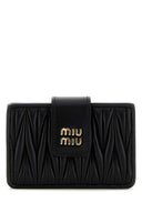 Miu Miu Black Leather Card Holder