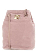 Miu Miu Pastel Pink Velvet Crossbody Bag
