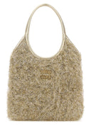 Miu Miu Embellished Fabric Handbag