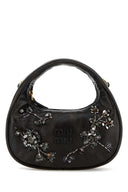 Borsa a mano Miu Miu in nappa marrone scuro
