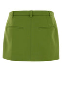 Miu Miu Green Stretch Jersey Mini Skirt